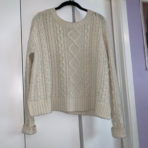 American Eagle cream knit cozy sweater